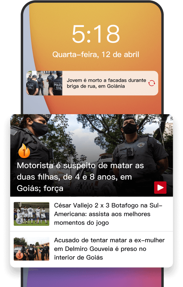 Notícias de última hora na ponta de seus dedos